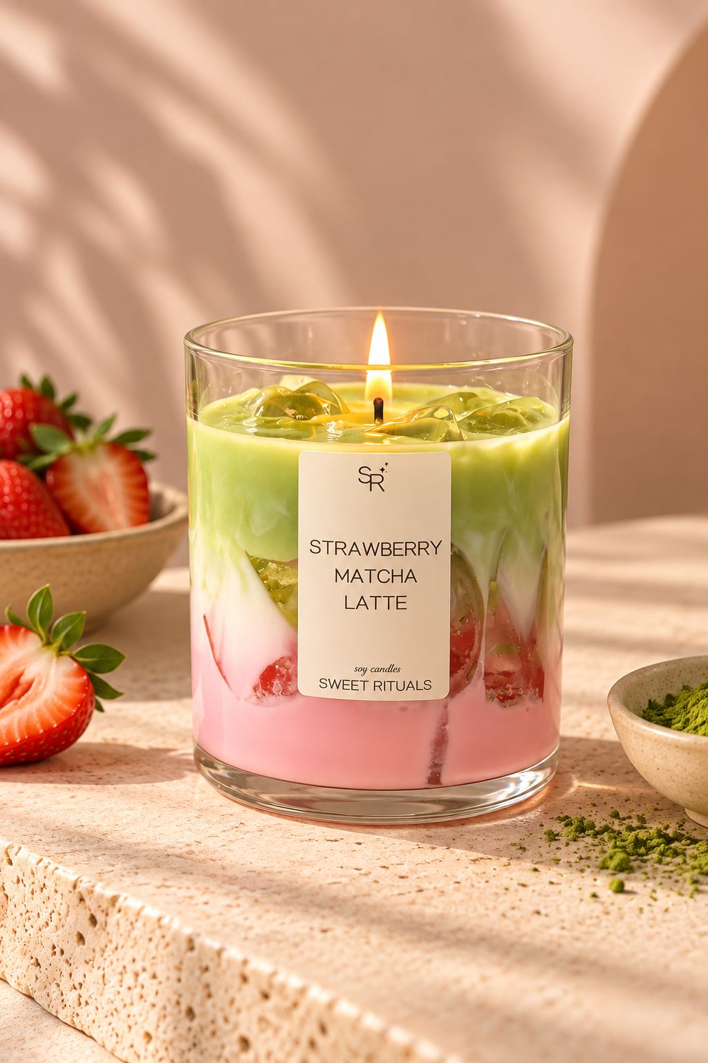 STRAWBERRY MATCHA LATTE